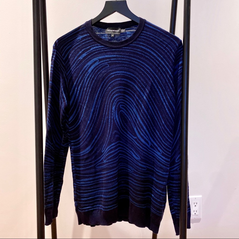 Spring/Summer 2017 Blue Fingerprint Runway Sweater